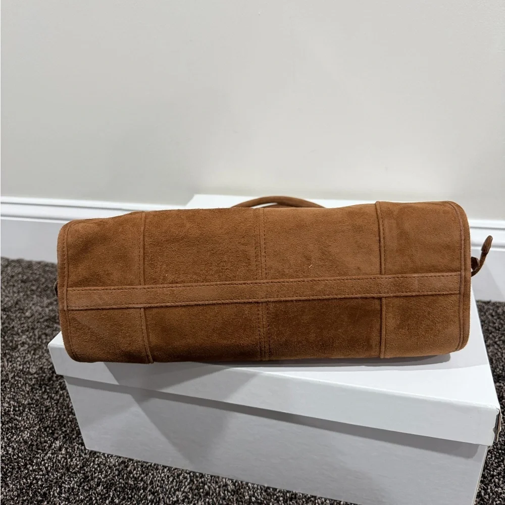 Prada Bonnie Medium Cinnamon Suede Handbag - Picture 7 of 14